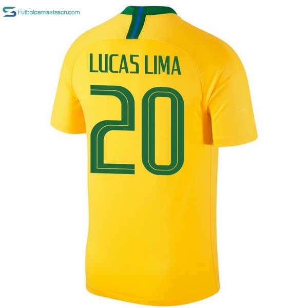 Camiseta Brasil 1ª Lucaslima 2018 Amarillo